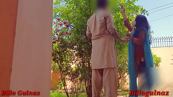 A Pakistani girl gets intimate with her boyfriend in a public setting